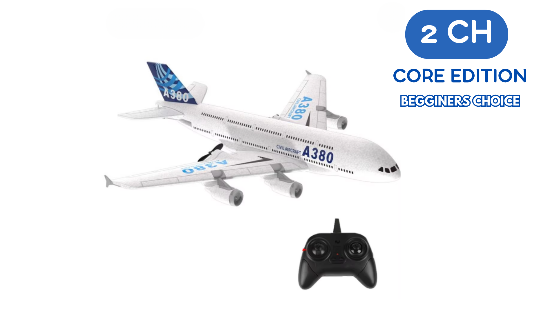 A380 Core – 2 Channel Beginner RC Airliner